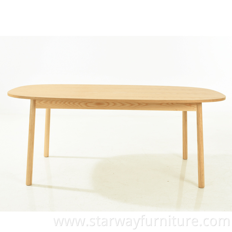 High quality modern design furniture solid ash wood dining table